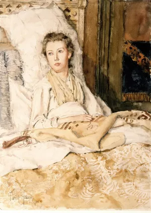 Maud Sewing by Childe Hassam Oil Painting