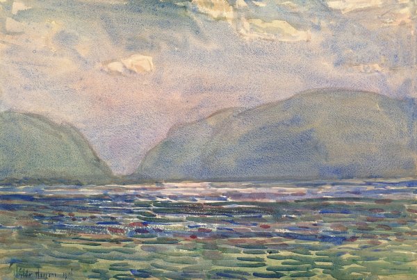 Noon above Newburgh  by Childe Hassam - Hand-Painted Oil Painting Reproduction