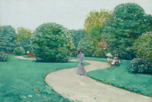 Parc Monceaux, Paris by Childe Hassam Oil Painting