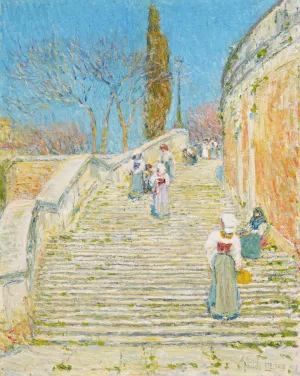 Piazza di Spagna, Rome  Oil painting by Childe Hassam