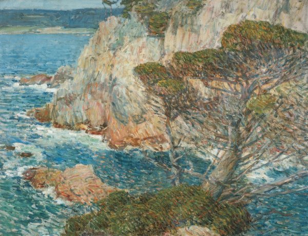 Point Lobos  by Childe Hassam - Hand-Painted Oil Painting Reproduction