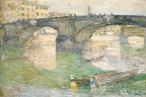 Ponte Santa Trinita by Childe Hassam Oil Painting