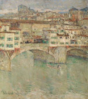 Ponte Vecchio by Childe Hassam Oil Painting