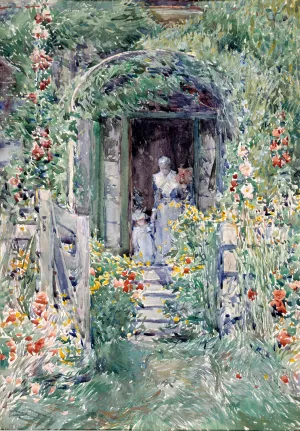 The Garden in Its Glory by Childe Hassam Oil Painting