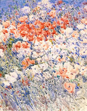 The Island Garden by Childe Hassam Oil Painting
