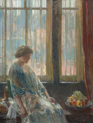 The New York Window by Childe Hassam Oil Painting