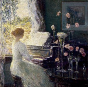 The Sonata by Childe Hassam Oil Painting