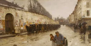 Une Averse—rue Bonaparte by Childe Hassam Oil Painting