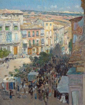 View of a Southern French City by Childe Hassam Oil Painting