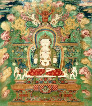 Manjushri by China, Ming Dynasty Oil Painting