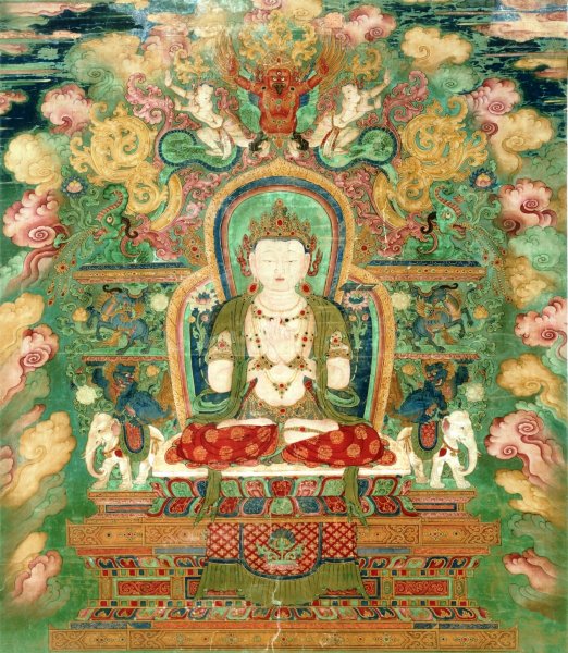 Manjushri  by China, Ming Dynasty - Hand-Painted Oil Painting Reproduction