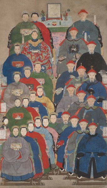 Main Product Photo of Ancestor Group Portrait  Painting by China, Qing Dynasty