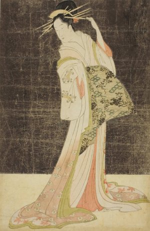 A Selection of Beauty from the Pleasure Quarters by Chobunsai Eishi Oil Painting