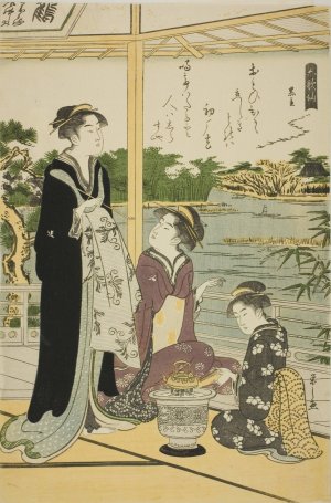 Kuronushi, from the series 'Six Immortal Poets' by Chobunsai Eishi Oil Painting