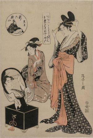 Kuronushi from the series The New Six Immortal Poets by Chobunsai Eishi Oil Painting