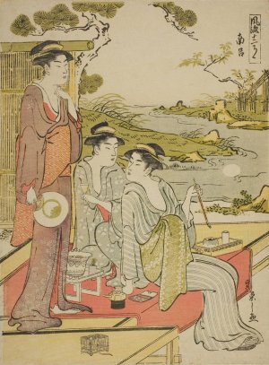 The Eighth Month Oil painting by Chobunsai Eishi