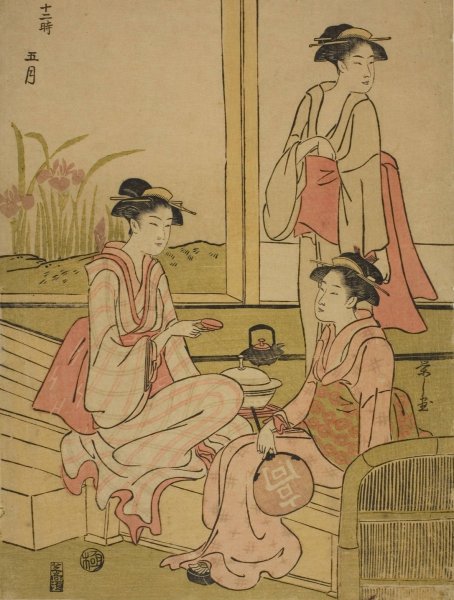 The Fifth Month  by Chobunsai Eishi - Hand-Painted Oil Painting Reproduction