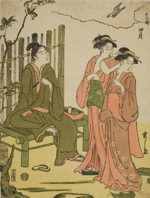 The Fourth Month by Chobunsai Eishi Oil Painting