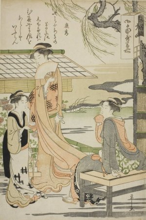 Yasuhide, from the series 'Six Immortal Poets' by Chobunsai Eishi Oil Painting