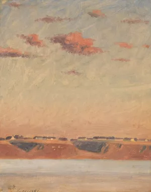 The Lim Fjord in Jutland. Study by Christen Dalsgaard Oil Painting
