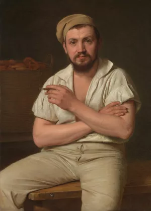 Bagermester P. Ryder by Christen Kobke Oil Painting