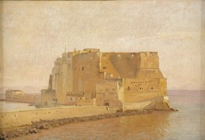 Castel dell'Ovo in Naples by Christen Kobke Oil Painting