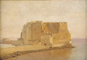 Castel dell'Ovo in Naples by Christen Kobke Oil Painting