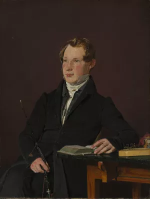 Dr. Johann Henning Kjetil Hjardemaal by Christen Kobke Oil Painting