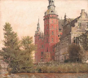 Frederiksborg Castle seen from the Northwest. Study by Christen Kobke Oil Painting