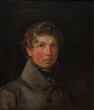 Self-Portrait by Christen Kobke Oil Painting