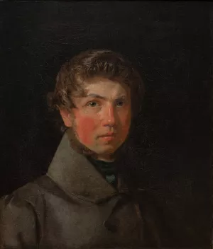 Self-Portrait by Christen Kobke Oil Painting