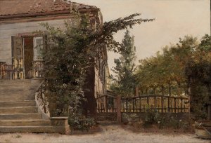 The Garden Steps Leading to the Artist's Studio on Blegdammen by Christen Kobke Oil Painting