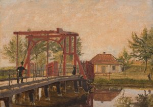 The Northern Drawbridge to the Citadel in Copenhagen by Christen Kobke Oil Painting