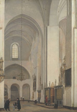 The Transept Of Arhus Cathedral by Christen Kobke Oil Painting