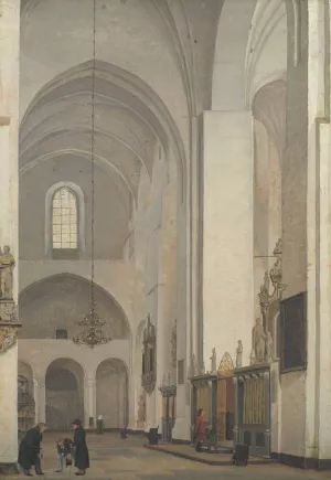 The Transept Of Arhus Cathedral by Christen Kobke Oil Painting