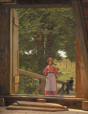 View from the Loft of the Grain Store at the Bakery in the Citadel of Copenhagen by Christen Kobke Oil Painting