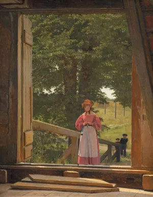 View from the Loft of the Grain Store at the Bakery in the Citadel of Copenhagen by Christen Kobke Oil Painting