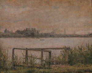 View of Copenhagen seen from Dosseringen by Christen Kobke Oil Painting