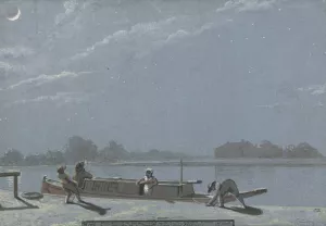 T Aankomen der weesper schuit aan de Buiten Amstel by Christiaan Andriessen Oil Painting