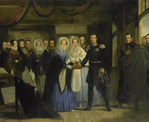 The Princess of Orange Receiving Alexander II by Christiaan Julius Lodewijk Portman Oil Painting