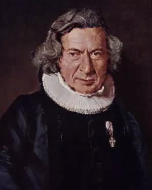 Portrait of Dr. A. G. Rudelbach by Christian Albrecht Jensen Oil Painting