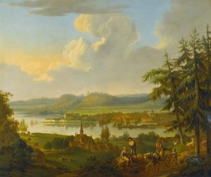Kristiania, From Ekebergasen by Christian August Lorentzen Oil Painting