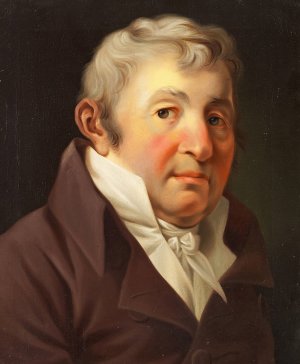 Selvportraet by Christian August Lorentzen Oil Painting