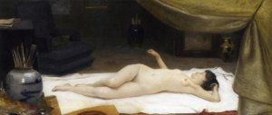 A Reclining Nude in a Studio
