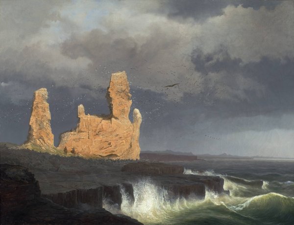 The Icelandic Coast by Christian Ezdorf - Hand-Painted Oil Painting Reproduction