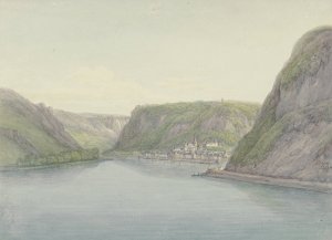 Blick in das Rheintal, rechts Sankt Goar by Christian Georg Schutz The Elder Oil Painting