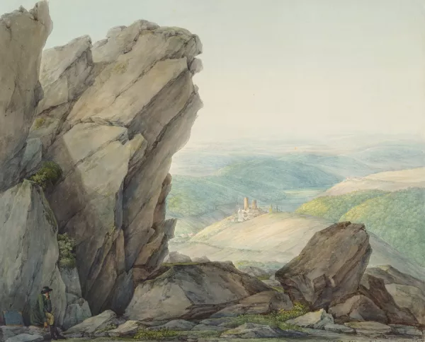 View from the Feldberg by Christian Georg Schutz The Elder Oil Painting ...