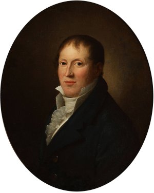 Portraet af skibsreder Peder Hansen Sodring by Christian Gottlieb Kratzenstein Stub Oil Painting