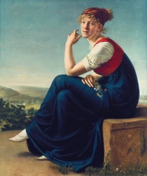 Bildnis der Heinrike Dannecker by Christian Gottlieb Schick Oil Painting