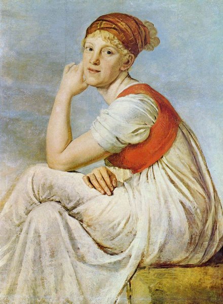 Portrait of Heinrike Dannecker by Christian Gottlieb Schick - Hand-Painted Oil Painting Reproduction